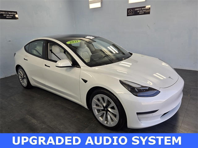 Used 2021 Tesla Model 3 Base with VIN 5YJ3E1EA6MF995235 for sale in Delray Beach, FL