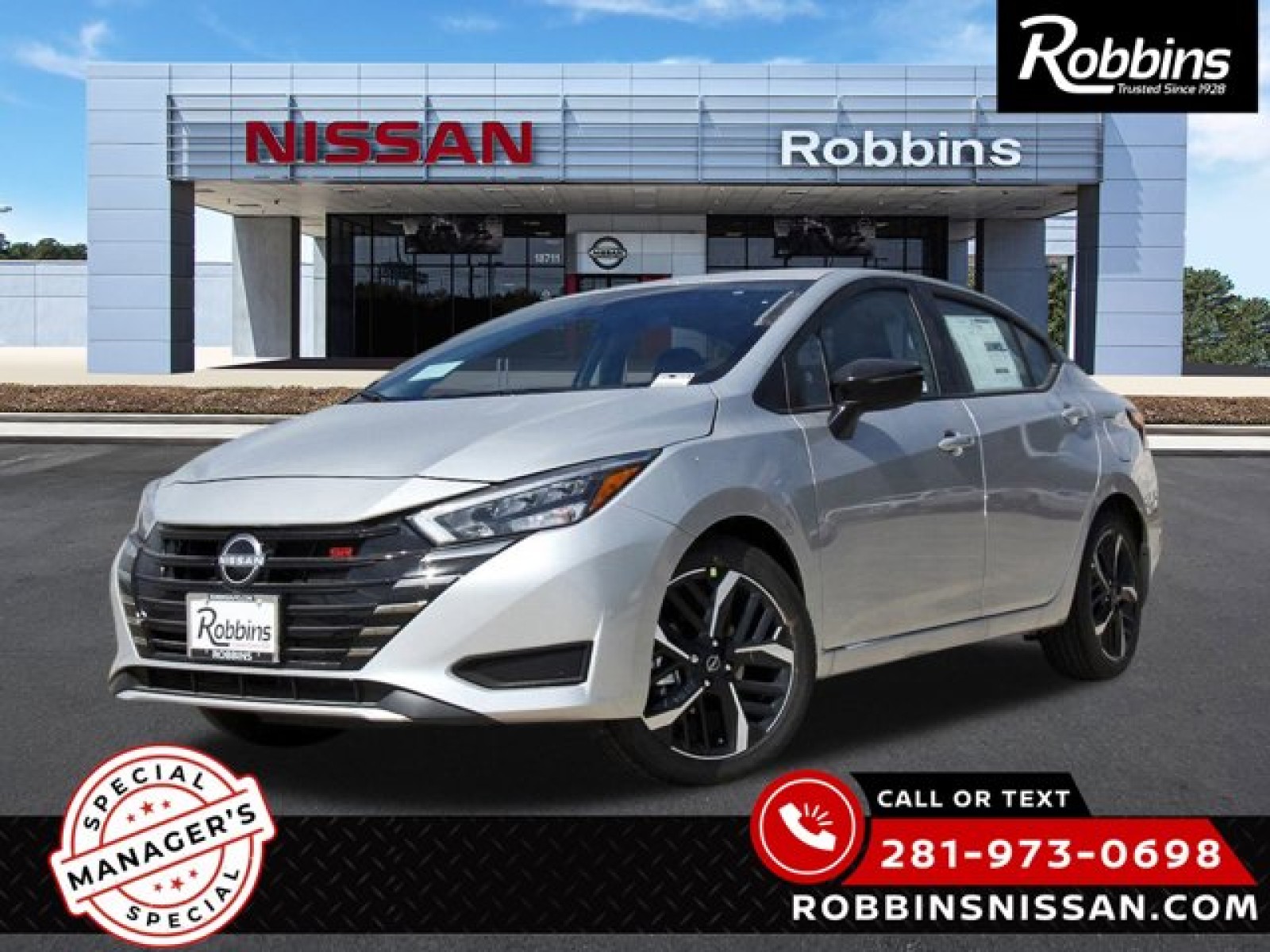 2025 Nissan Versa SR Silver at Robbins Nissan
