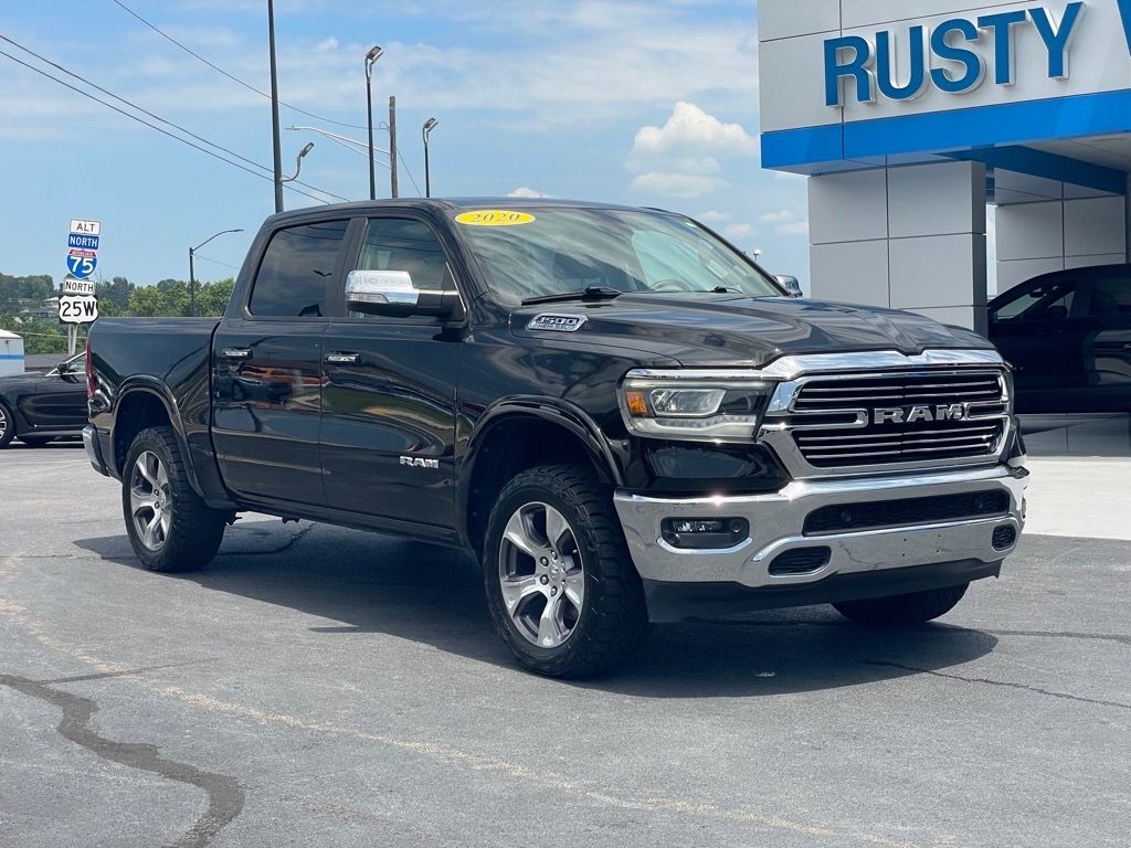 Used 2020 Diamond Black Crystal Pearlcoat Ram Laramie image 1