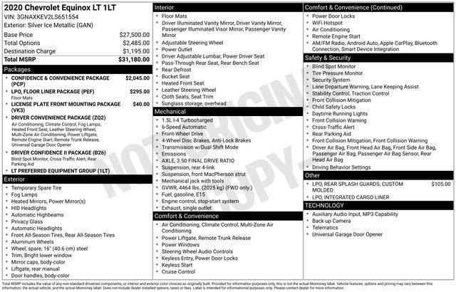 2020 Chevrolet Equinox LT's photo