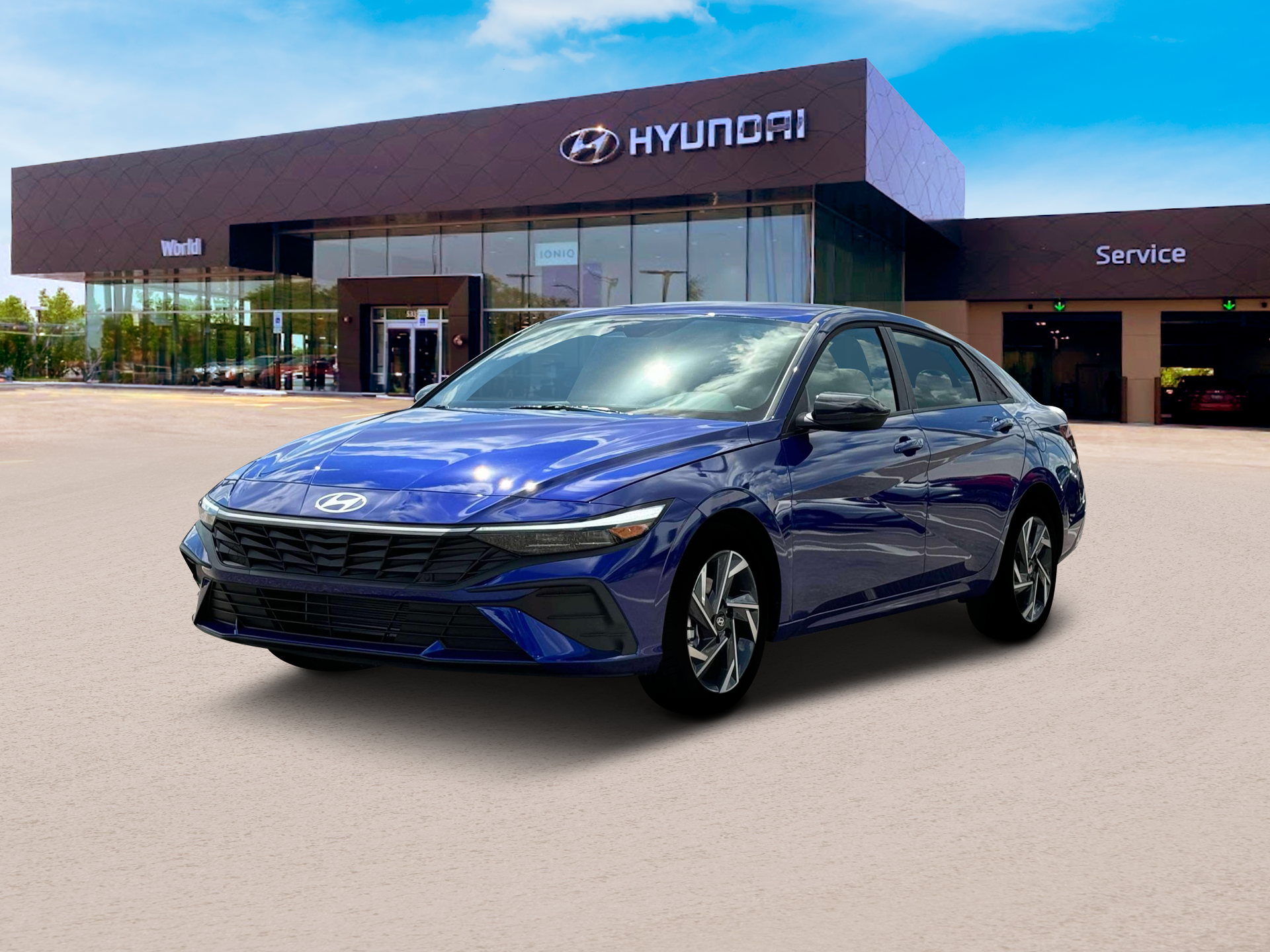 New 2025 Intense Blue Hyundai SEL Sport image 1