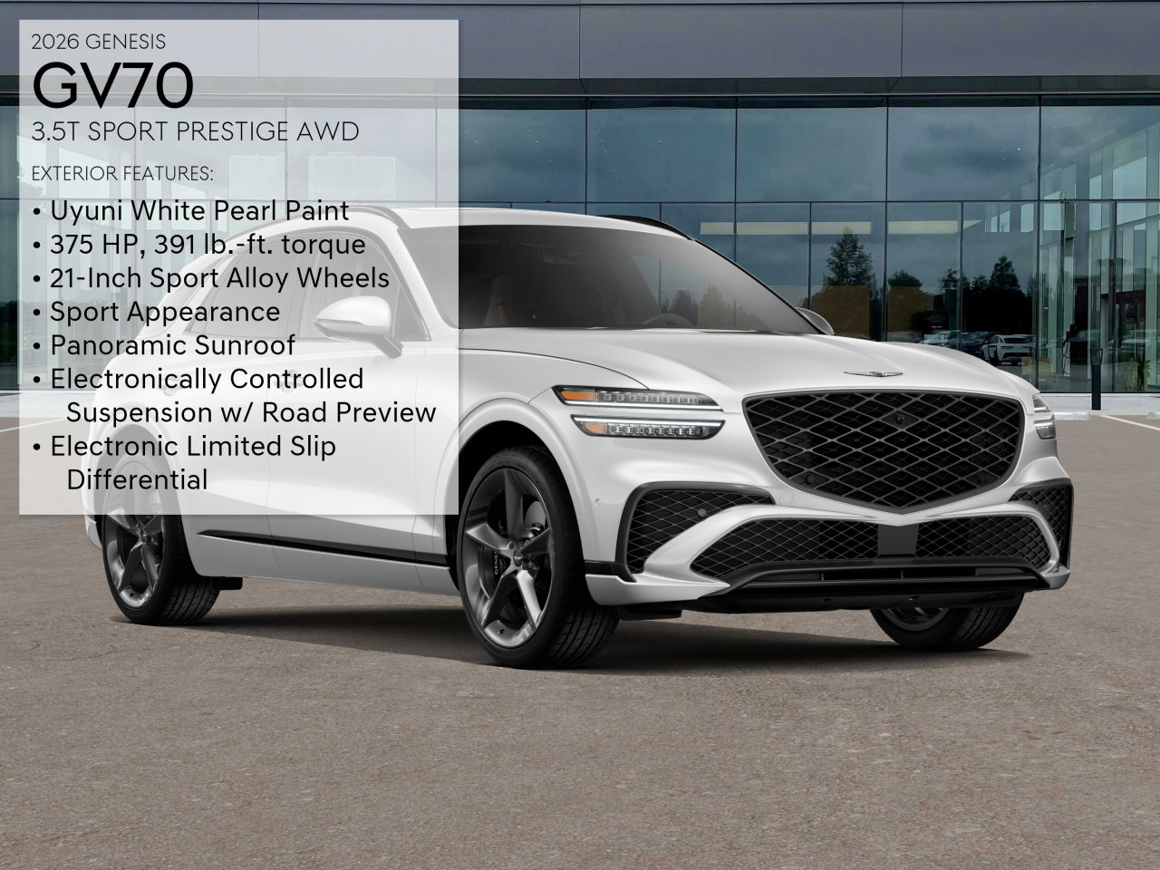 2026 Genesis GV70 3.5T Sport Prestige photo 3