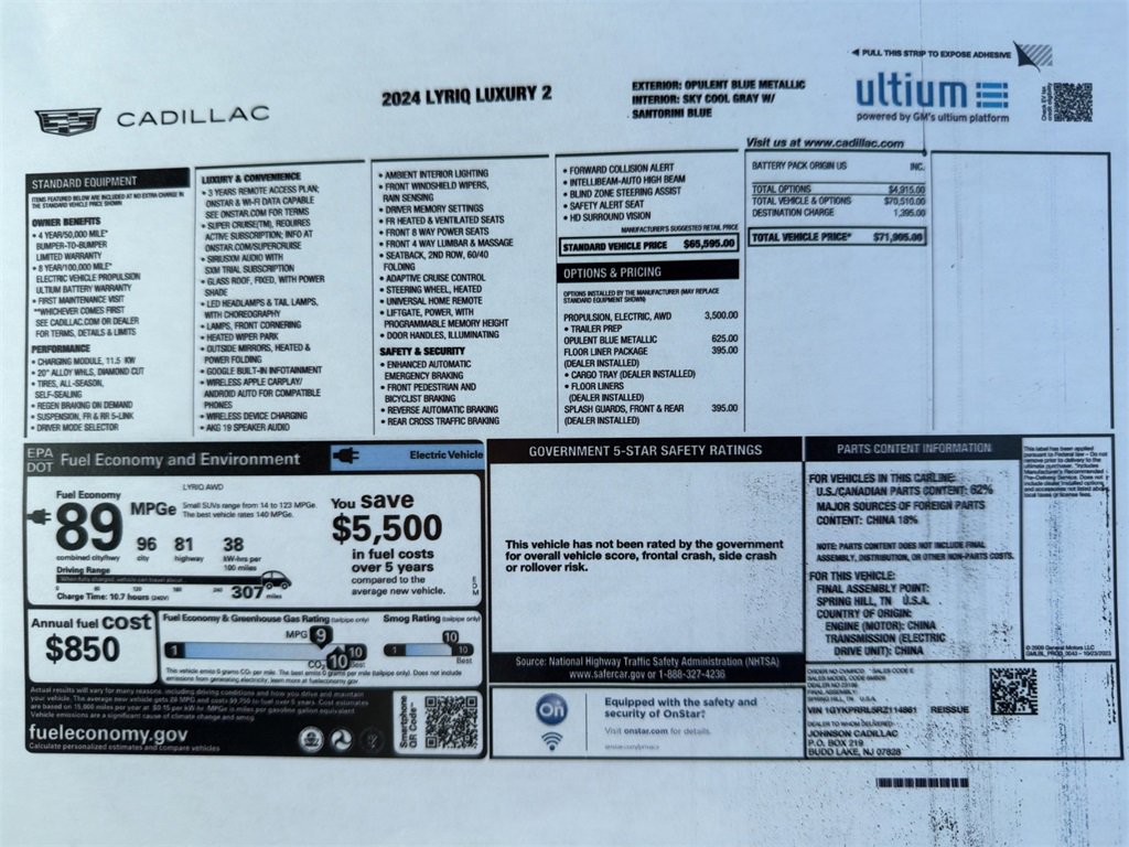 Used 2024 Cadillac LYRIQ Luxury 2 with VIN 1GYKPRRL5RZ114861 for sale in Saint Joseph, MO