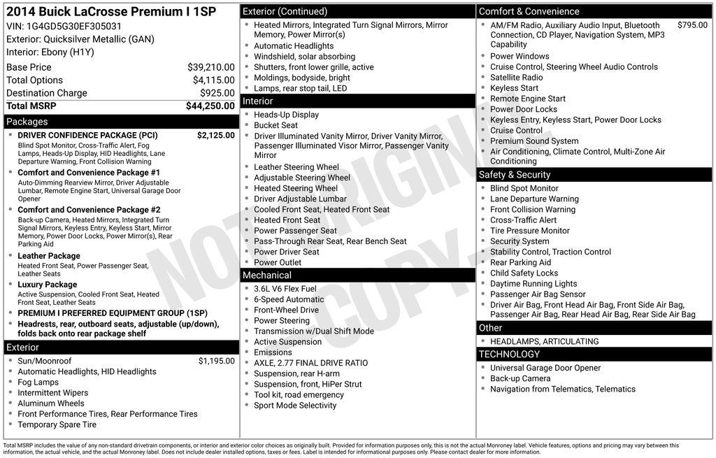 2014 Buick LaCrosse Premium 1's photo