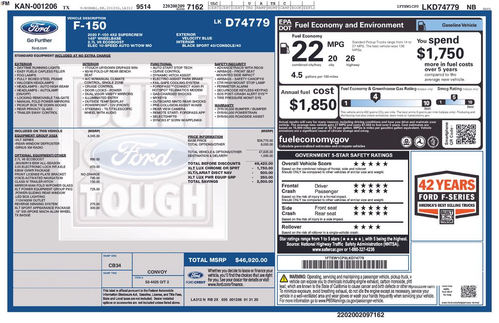 2020 Ford F-150 XLT's photo
