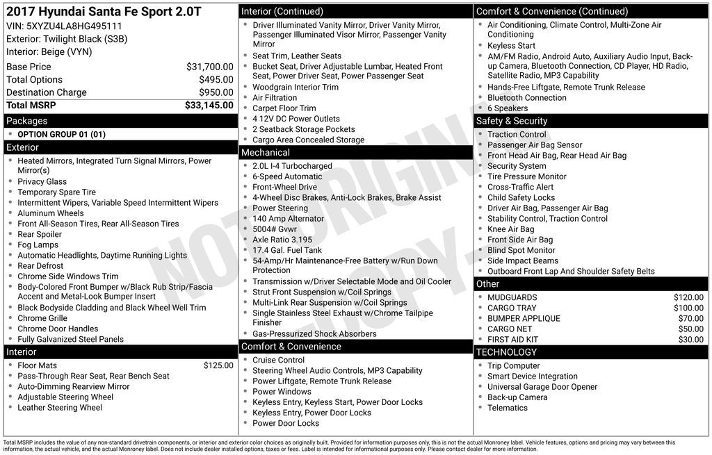 2017 Hyundai Santa Fe Sport 2.0T