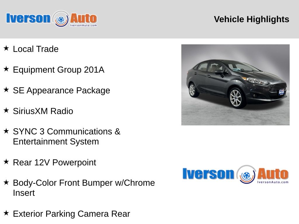 Used 2019 Ford Fiesta SE with VIN 3FADP4BJ0KM137004 for sale in Huron, SD