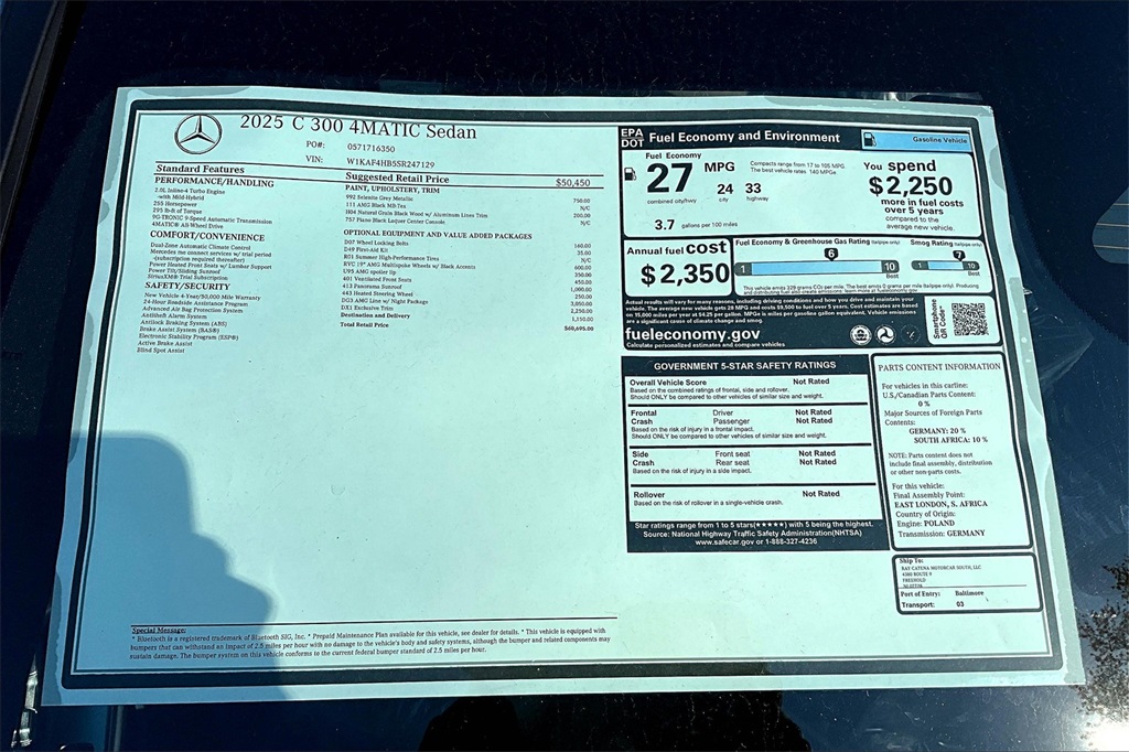 2025 Mercedes Benz C 300 4MATIC photo 13