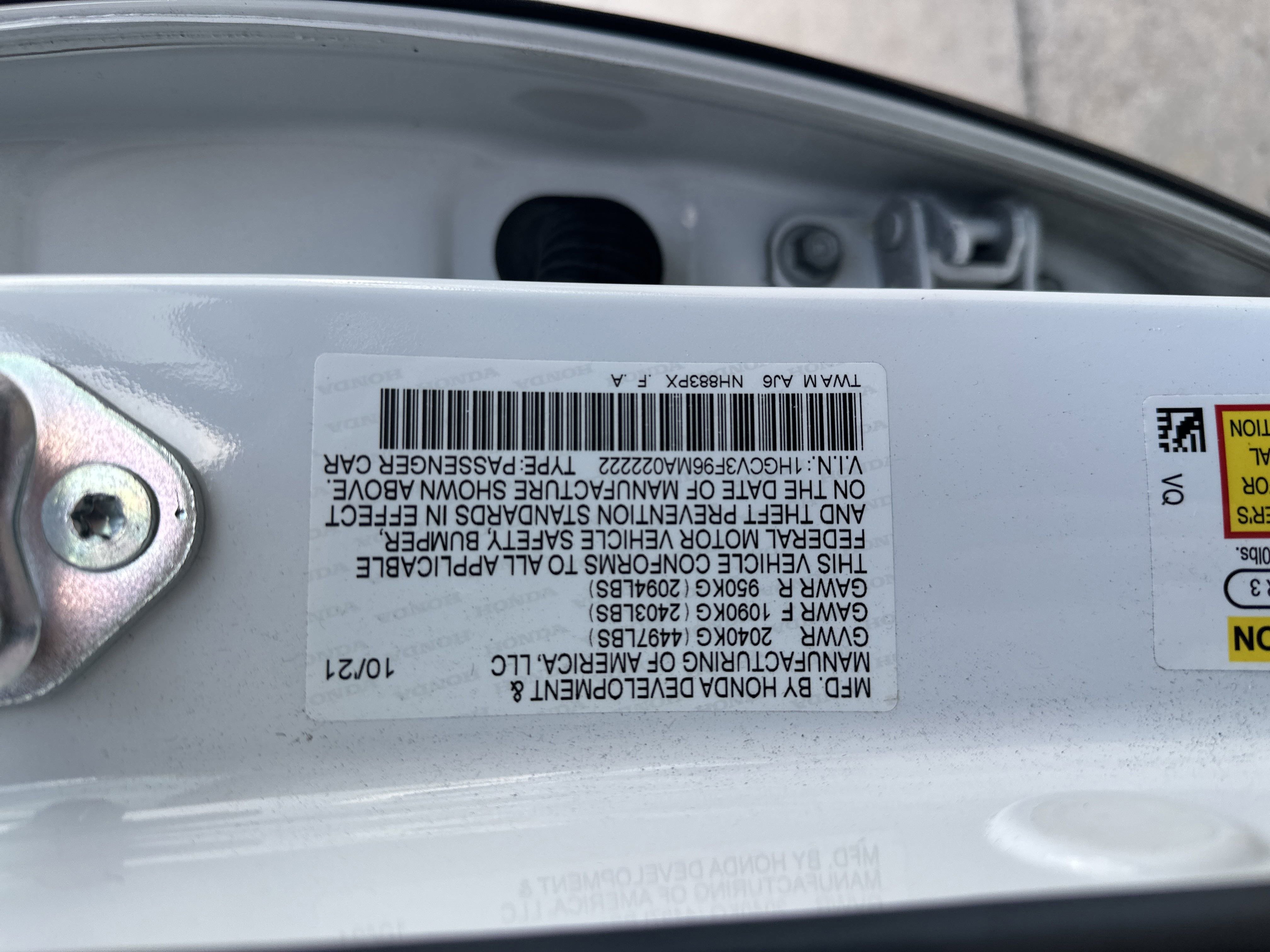 2021 Honda Accord Hybrid Touring photo 26