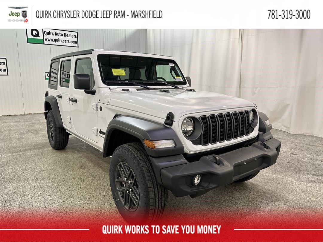 New 2025 Bright White Clearcoat Jeep Sport S image 1