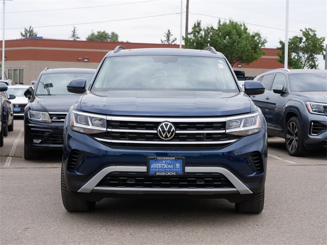 Certified 2021 Volkswagen Atlas SE w/Tech with VIN 1V2KR2CA7MC511397 for sale in Inver Grove Heights, Minnesota