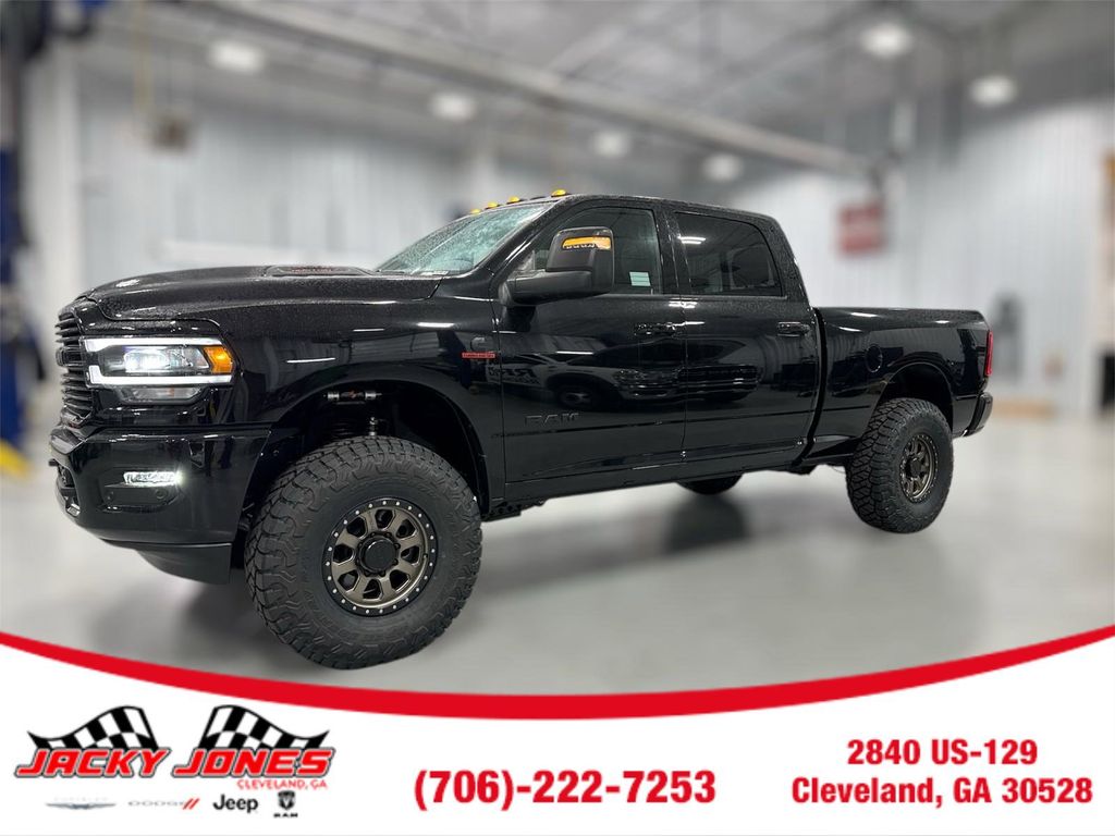 New 2024 Diamond Black Crystal Pearl-Coat Exterior Paint RAM Laramie image 1