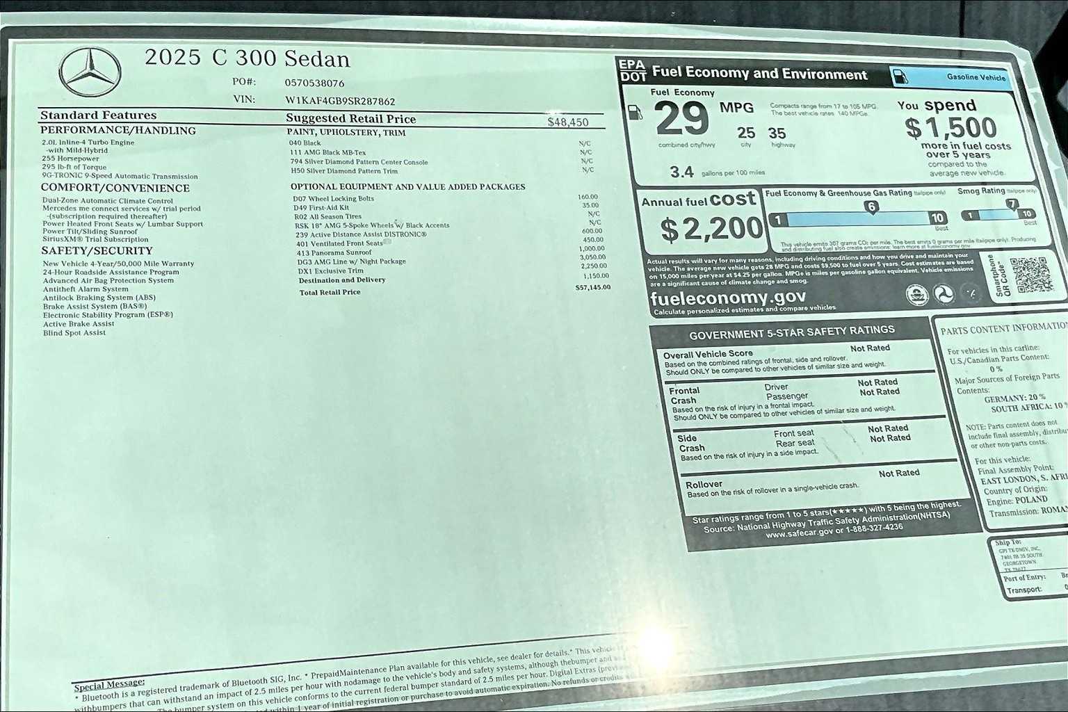 2025 Mercedes Benz C 300 photo 22