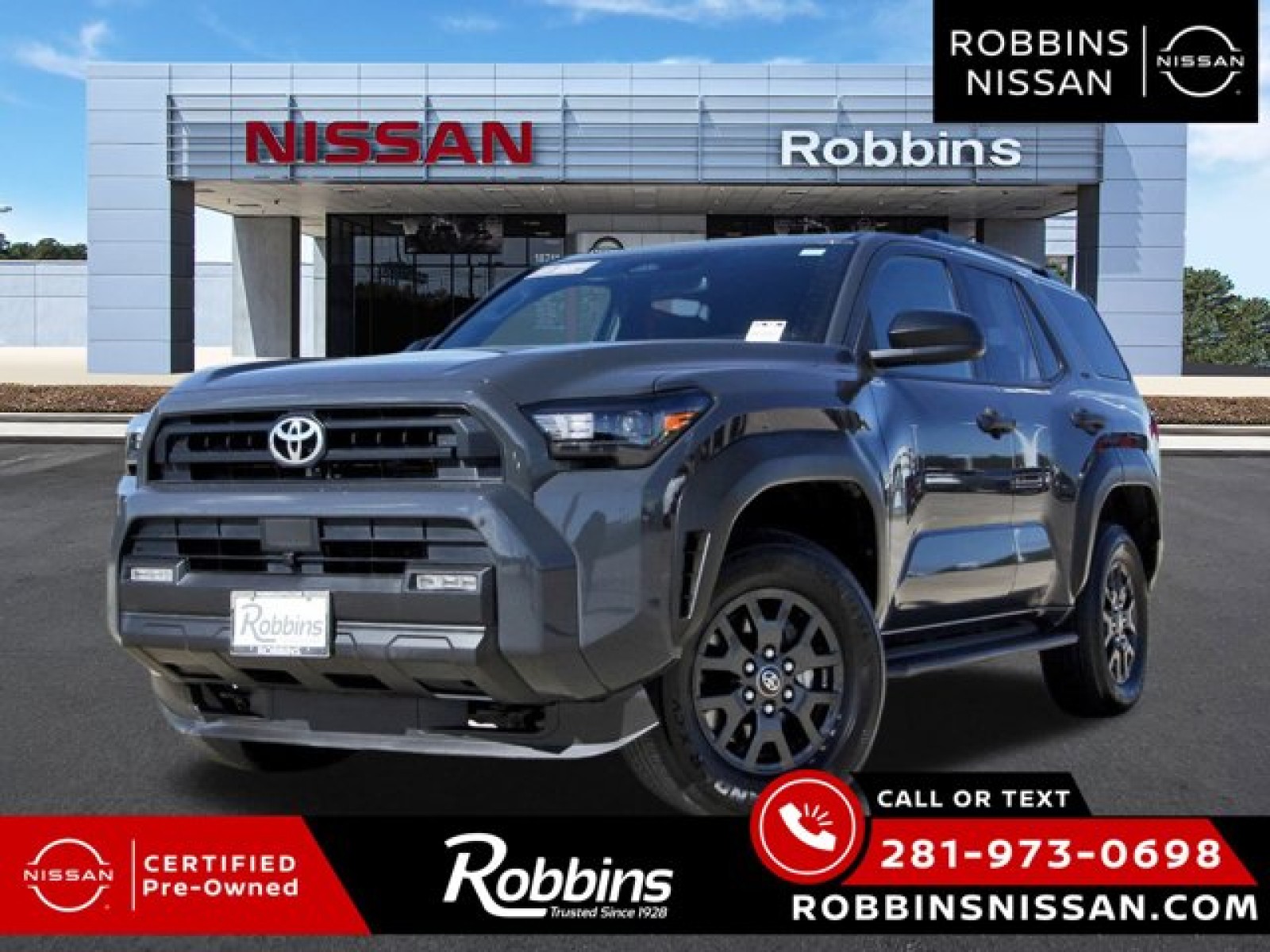 2025 Toyota 4Runner SR5 Black at Robbins Nissan
