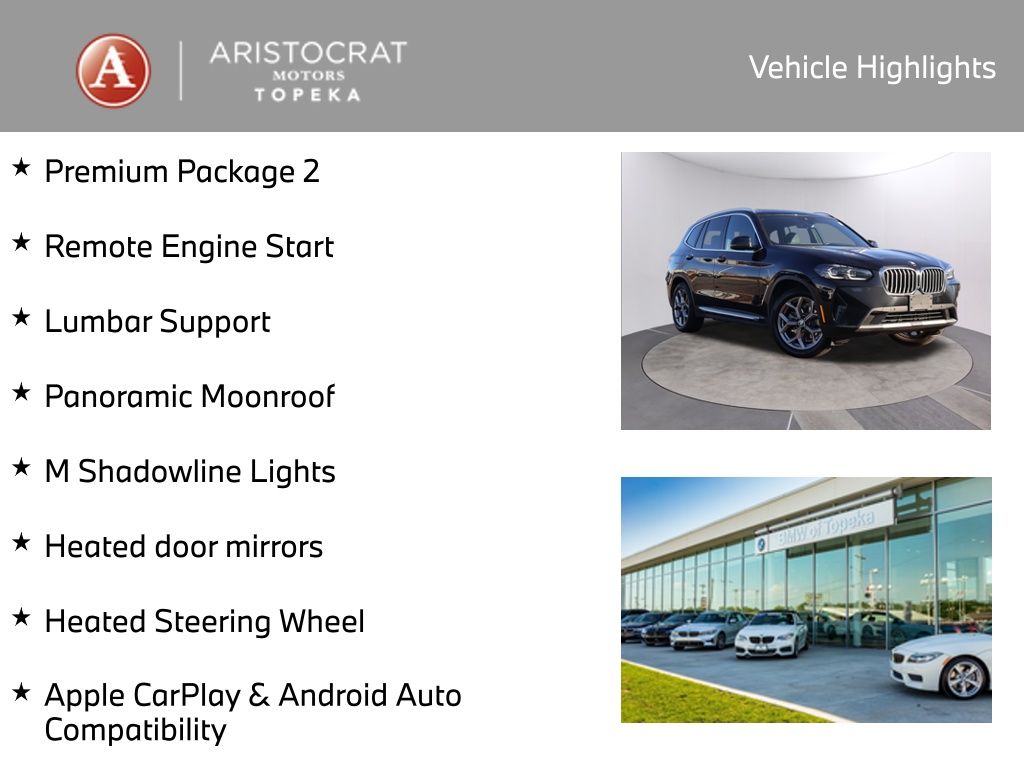 Used 2022 BMW X3 30i with VIN 5UX53DP09N9K02122 for sale in Kansas City