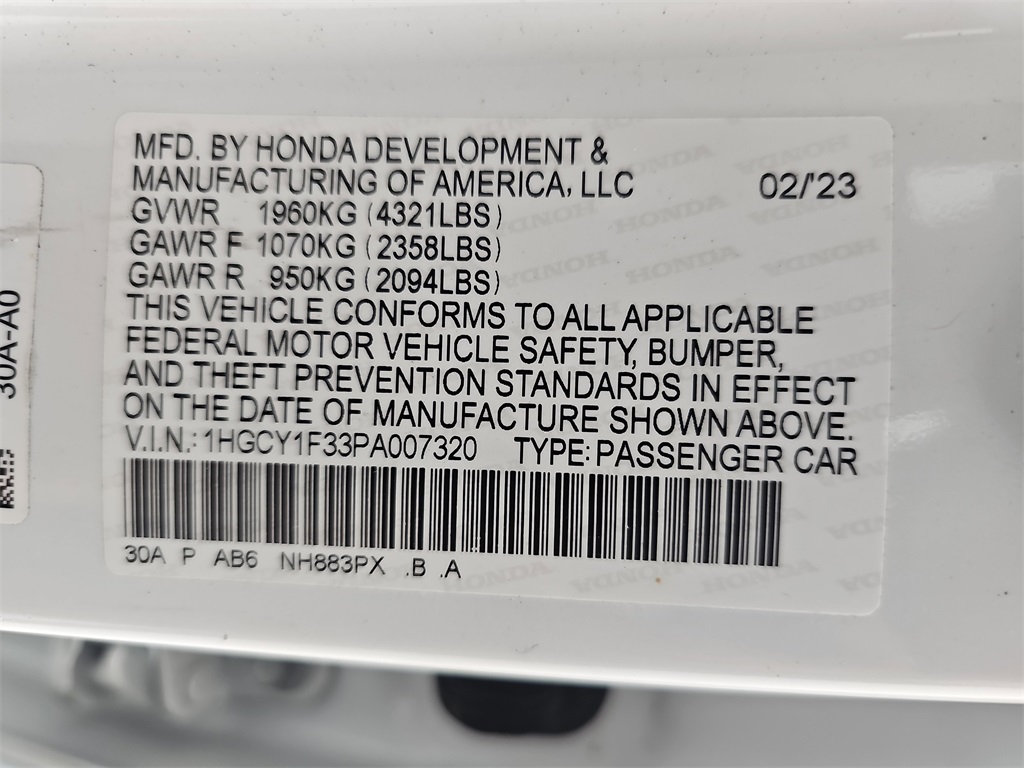 2023 Honda Accord EX photo 32