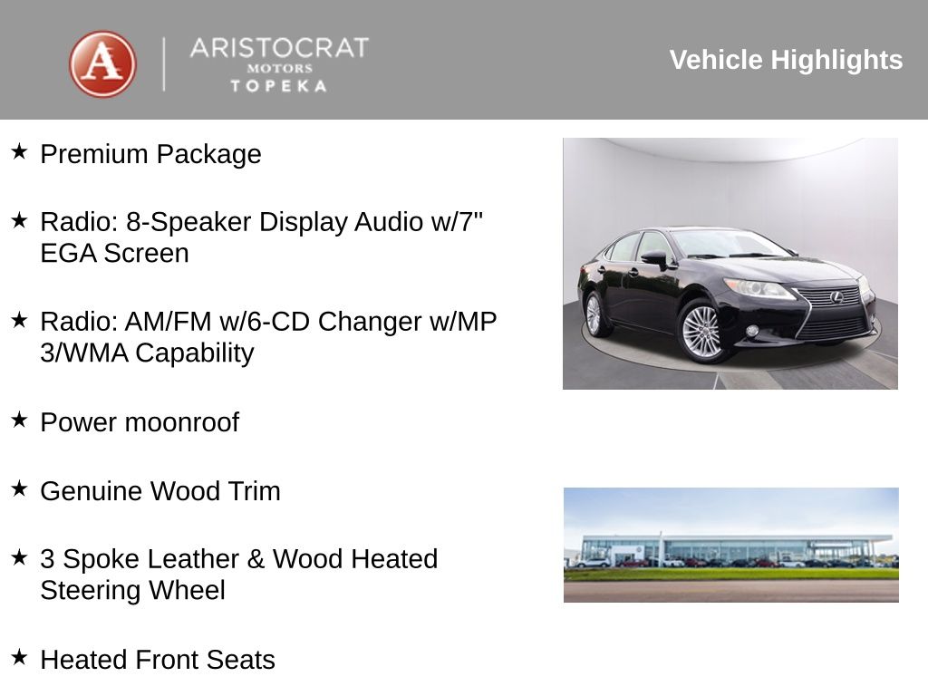 Used 2013 Lexus ES 350 with VIN JTHBK1GGXD2013696 for sale in Kansas City