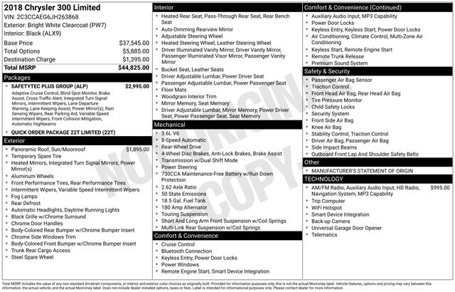 2018 Chrysler 300 Limited's photo