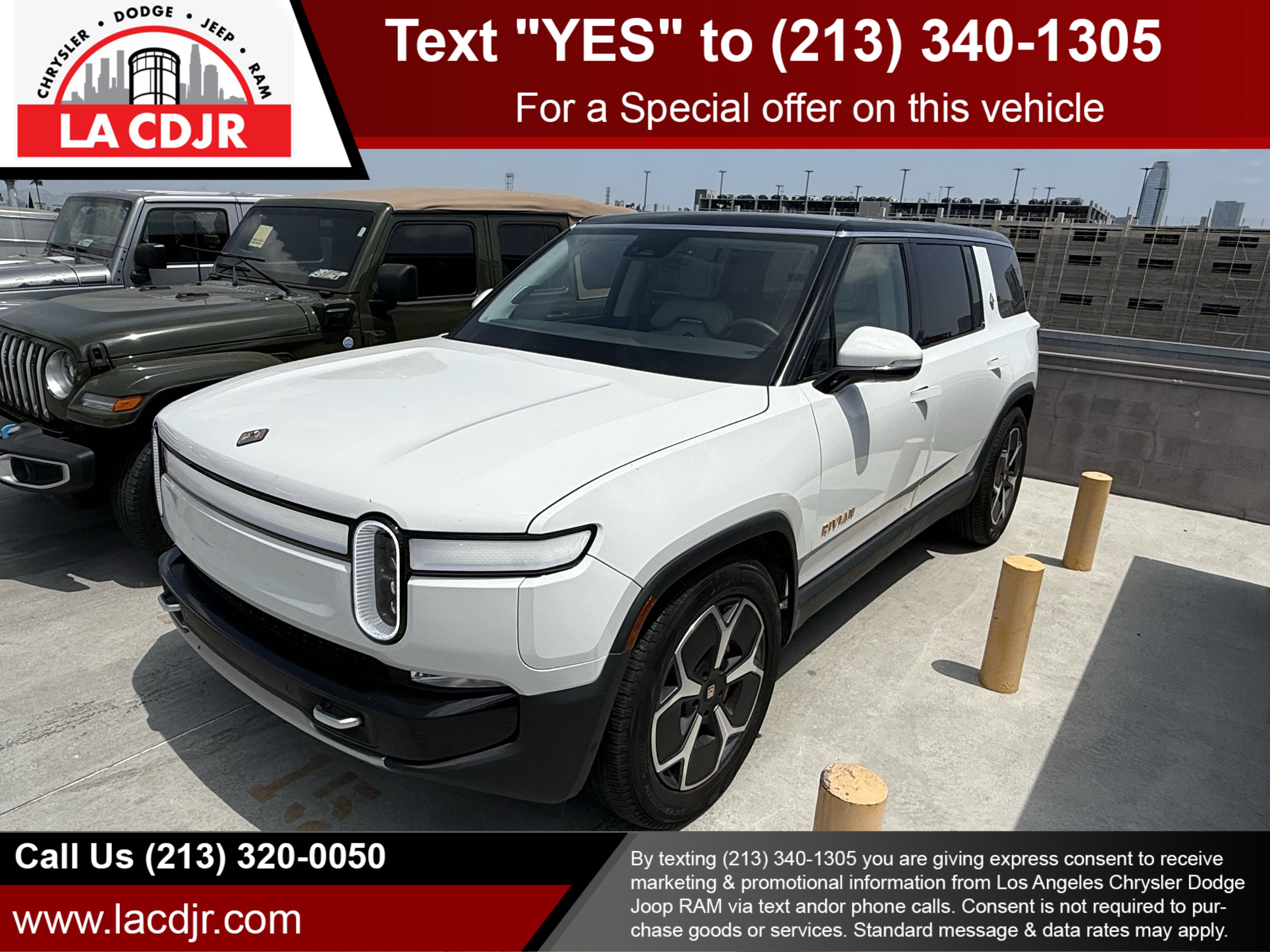 Used 2024 Glacier White Rivian Adventure image 1