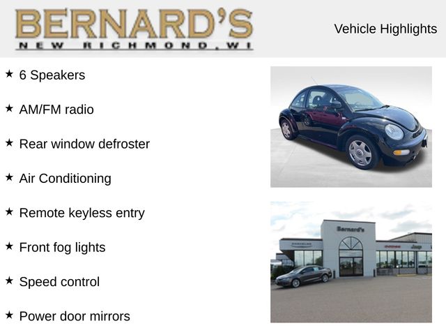 Used 2000 Volkswagen New Beetle GLS with VIN 3VWCA21C6YM496281 for sale in New Richmond, WI