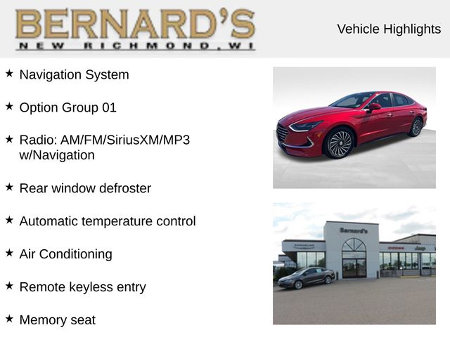 Used 2021 Hyundai Sonata Hybrid Limited with VIN KMHL54JJ2MA032280 for sale in New Richmond, WI