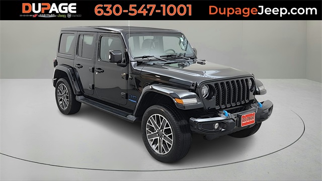Used 2022 Black Jeep Unlimited Sahara High Altitude 4xe image 1
