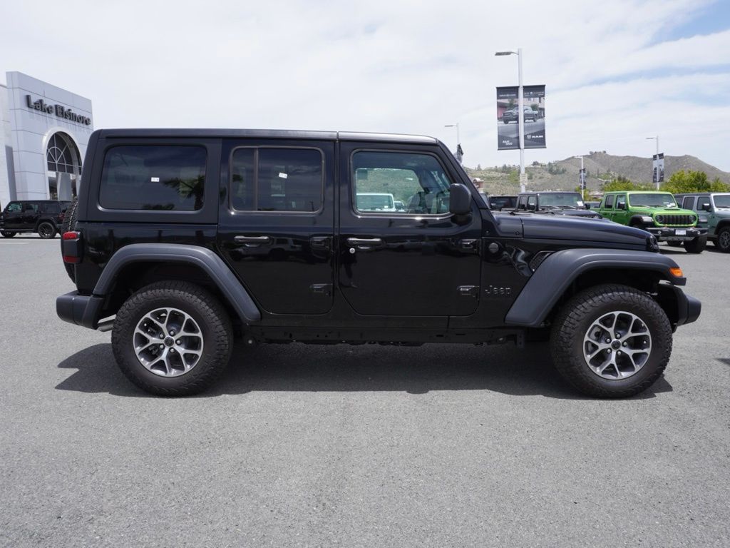 New 2024 Black Clear-Coat Exterior Paint Jeep 4-Door Sport S image 1