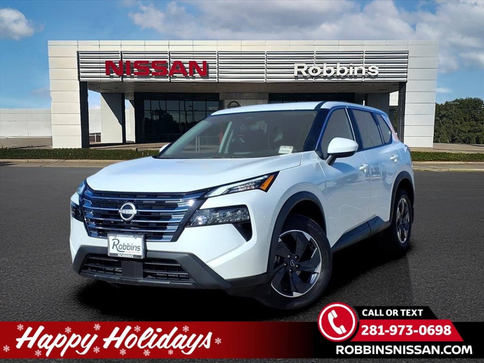 2025 Nissan Rogue SV White at Robbins Nissan