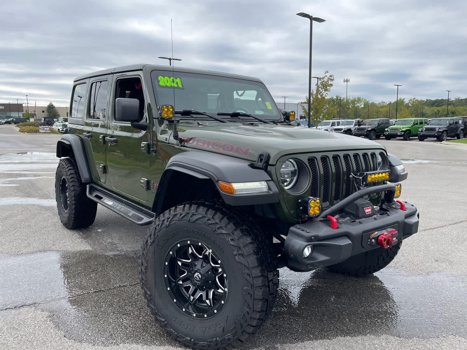 Used 2021 Jeep Wrangler Unlimited Rubicon with VIN 1C4HJXFN8MW577079 for sale in Kansas City