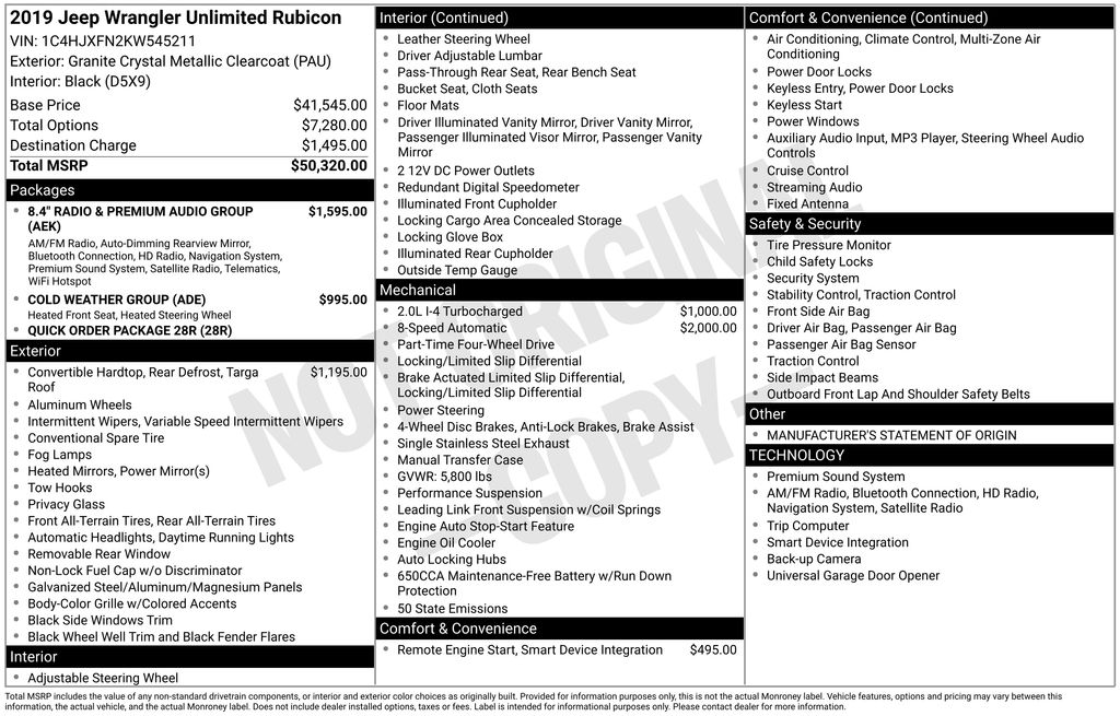 Used 2019 Jeep Wrangler Unlimited Rubicon with VIN 1C4HJXFN2KW545211 for sale in Elk River, Minnesota