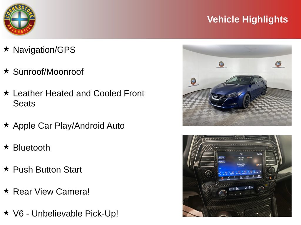 Used 2018 Nissan Maxima Platinum with VIN 1N4AA6AP3JC385740 for sale in Elk River, Minnesota