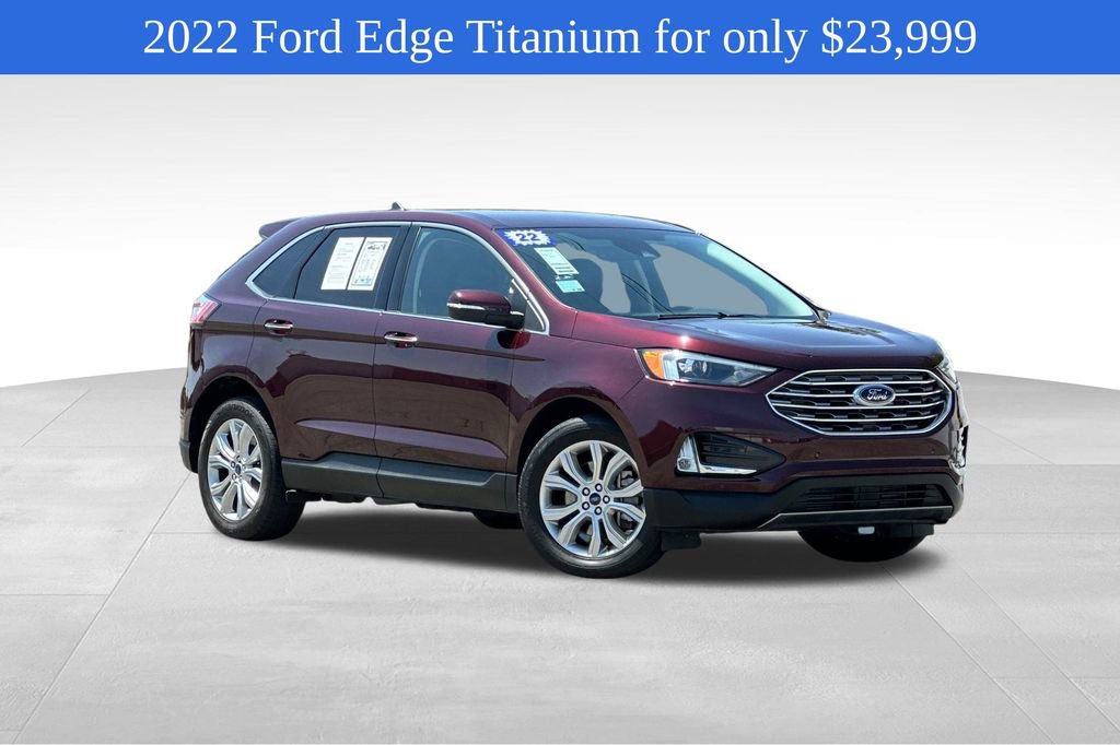Used 2022 Burgandy Ford Titanium image 1