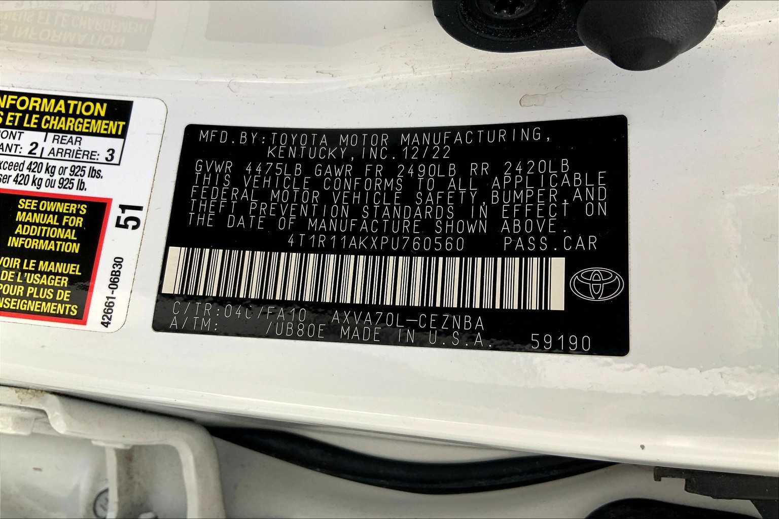 2023 Toyota Camry LE photo 30