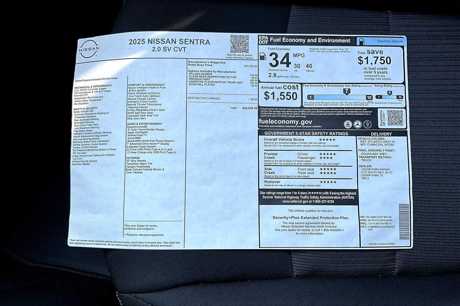 2025 Nissan Sentra SV photo 21