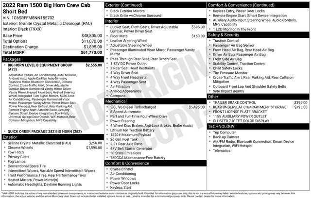 2022 RAM Ram 1500 Pickup Big Horn/Lone Star's photo