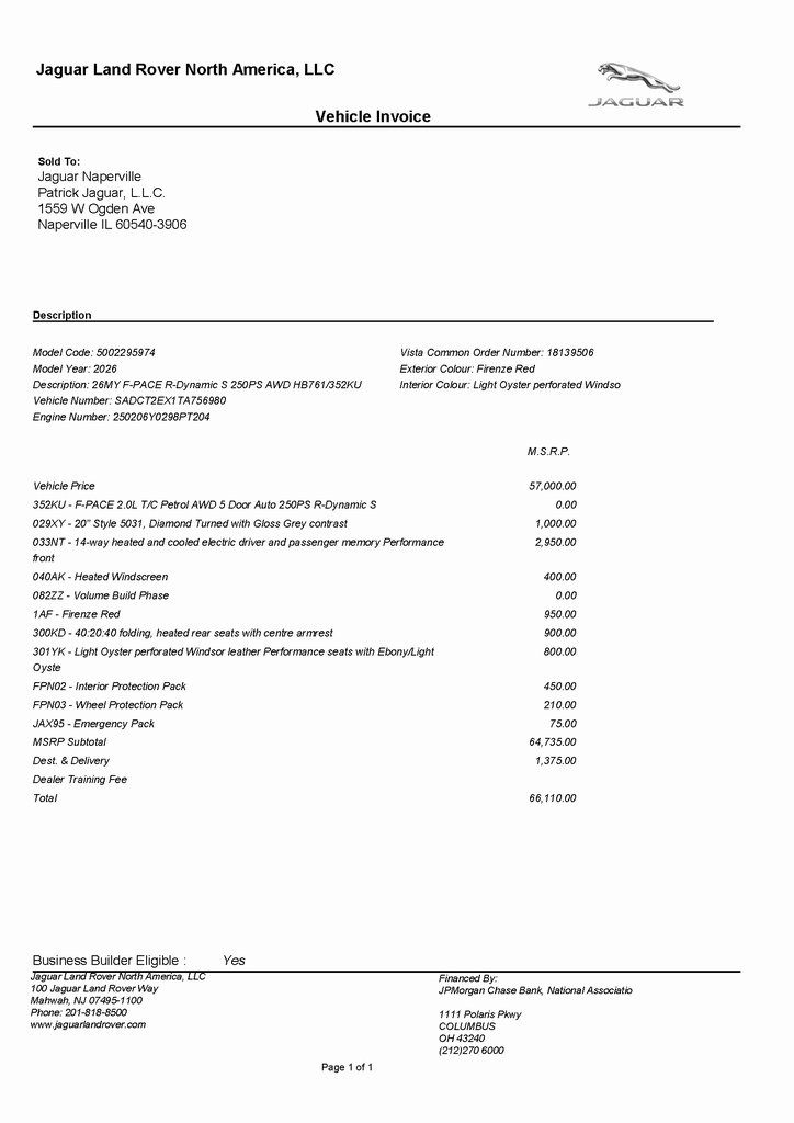 2026 JAGUAR F-PACE - Image 2
