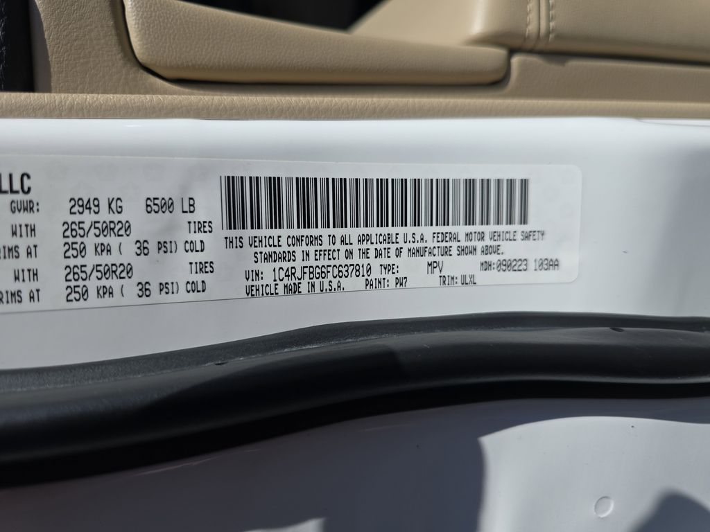 2015 Jeep Grand Cherokee Limited photo 34