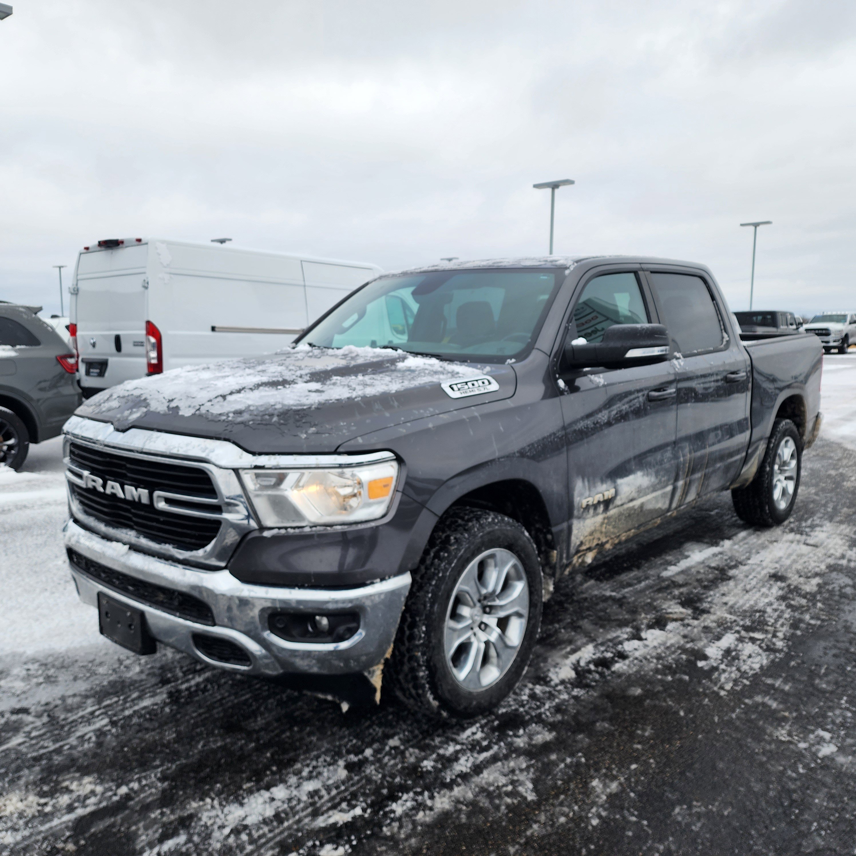 Used 2021 RAM Ram 1500 Pickup Big Horn/Lone Star with VIN 1C6SRFFT5MN719828 for sale in Burnsville, Minnesota