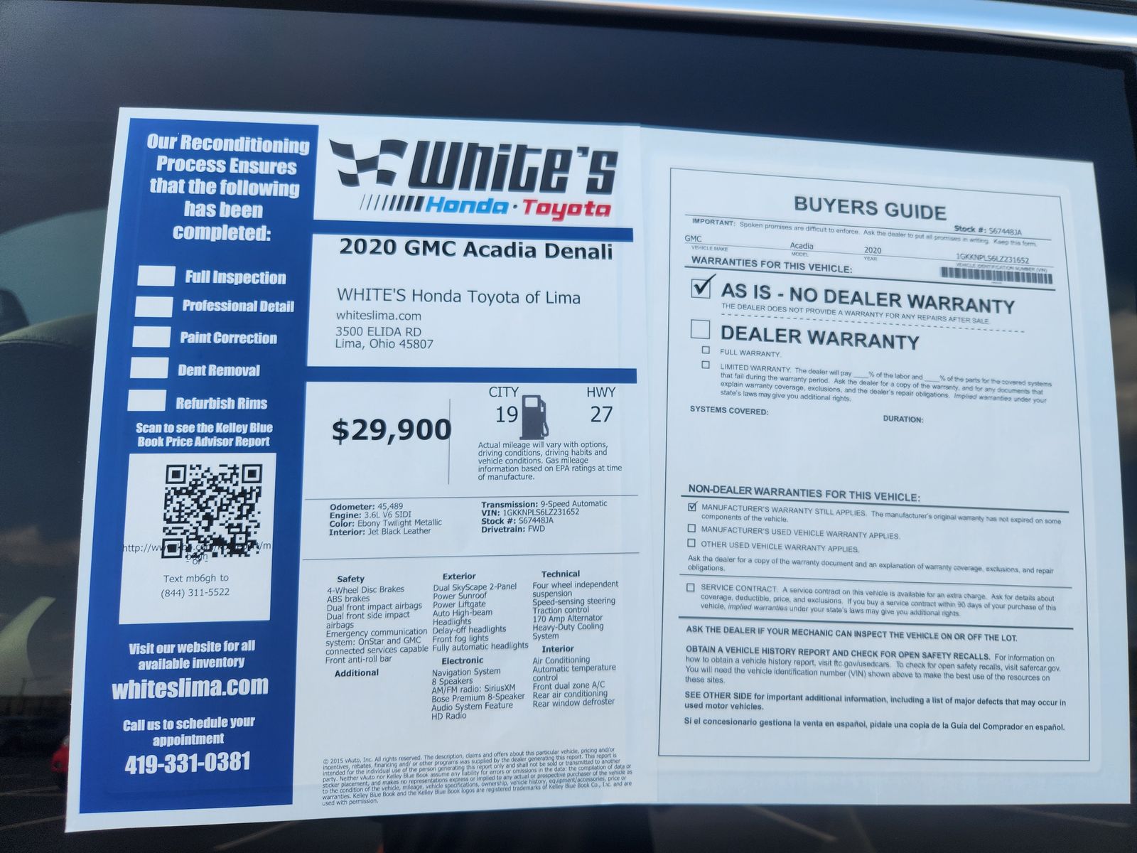 2020 Gmc Acadia Denali photo 10