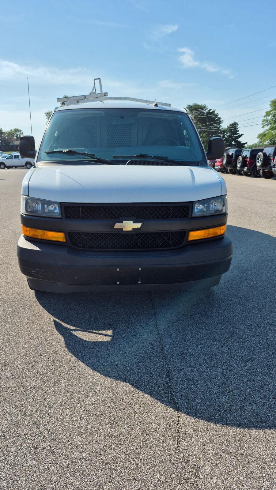 Used 2020 Chevrolet Express Cargo Work Van with VIN 1GCWGBFGXL1253458 for sale in Salem, IN