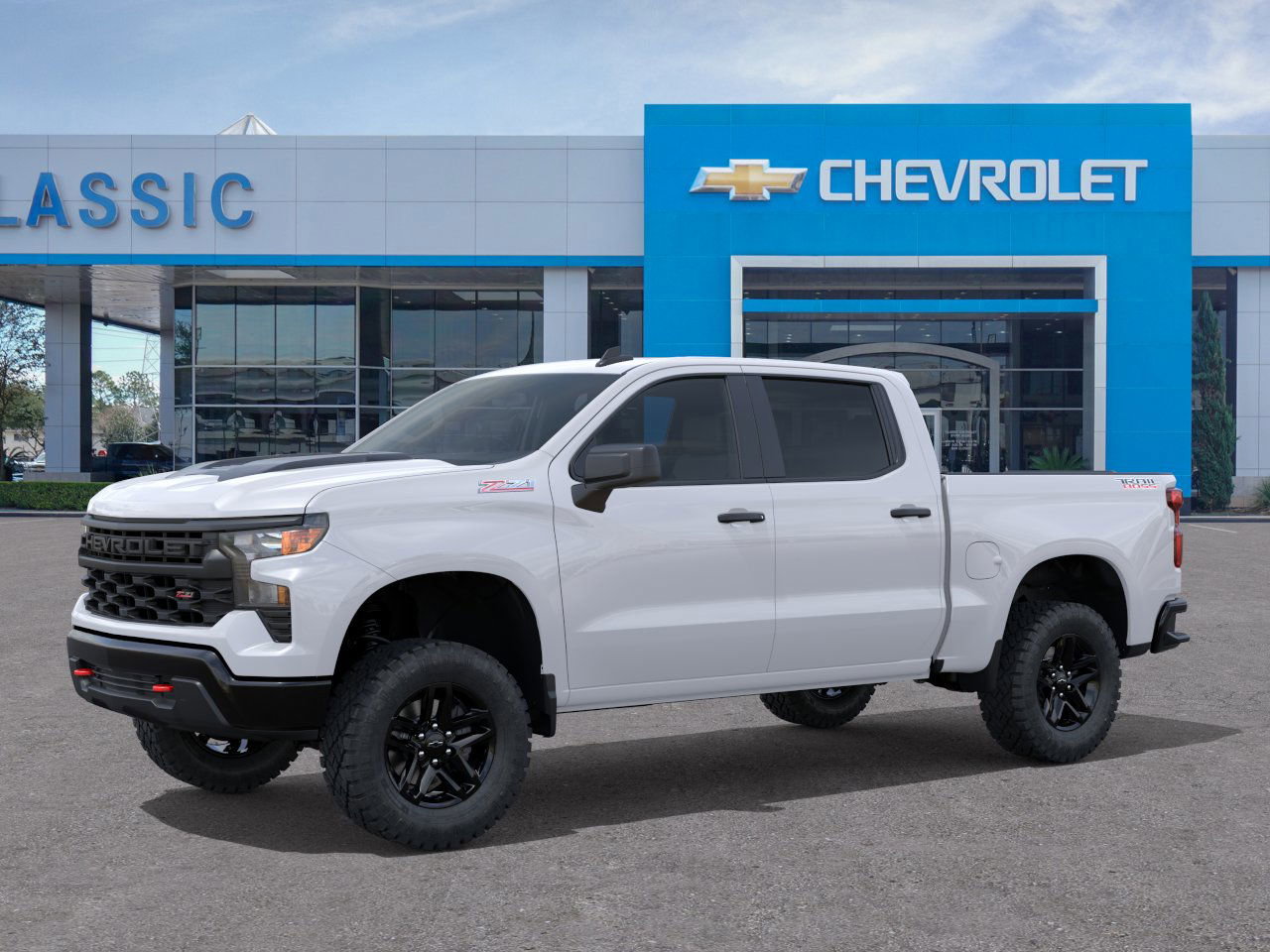 2026 Chevrolet Silverado 1500 Custom Trail Boss White at Classic Elite Chevrolet Hwy 6