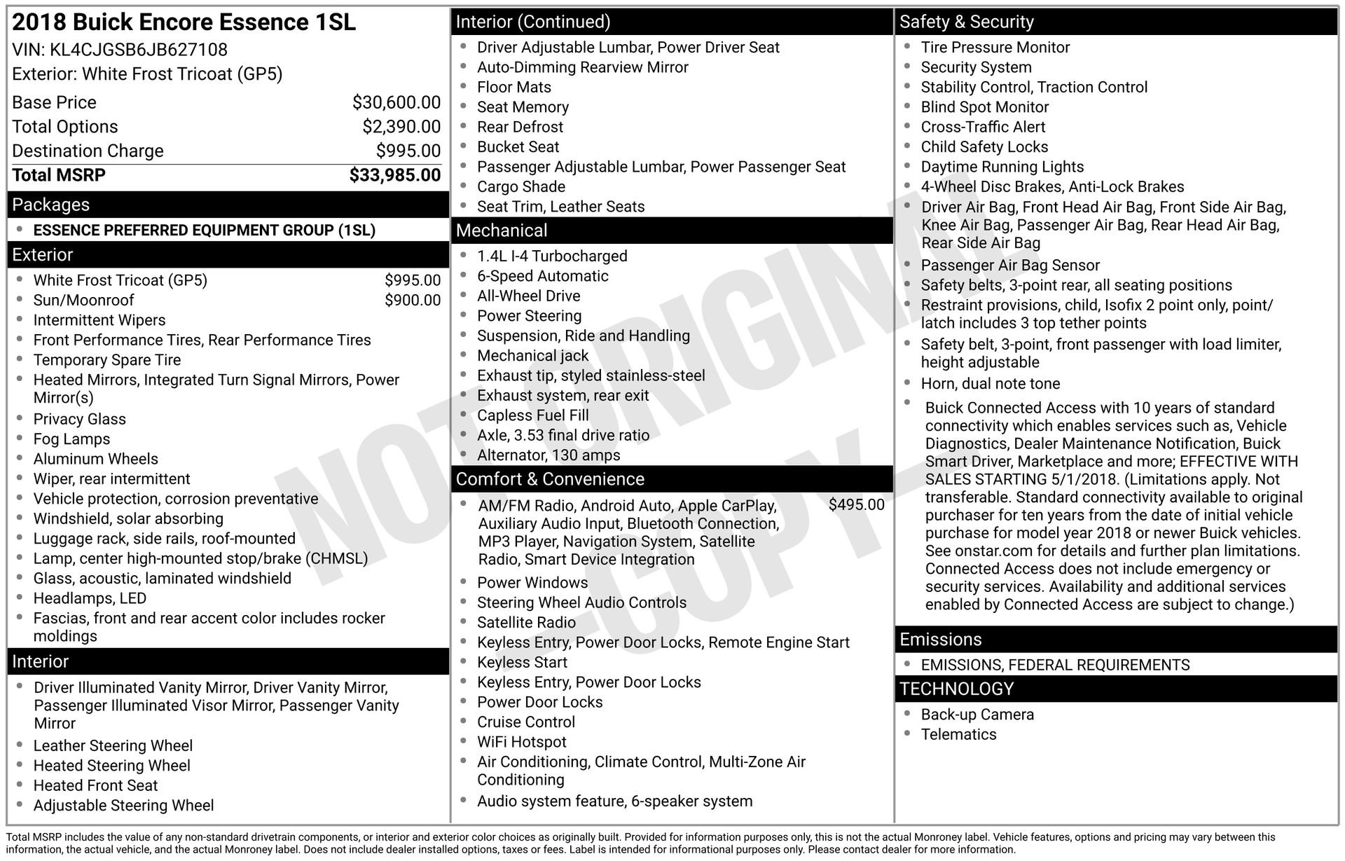 2018 Buick Encore Essence
