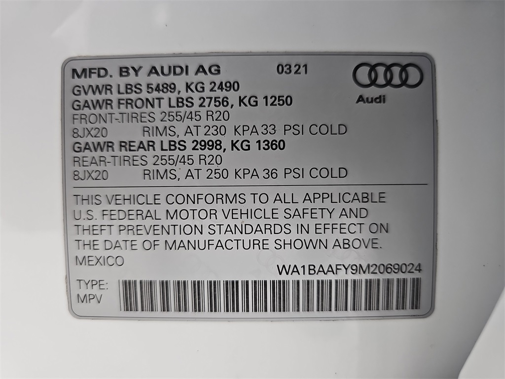 2021 Audi Q5 45 Premium Plus photo 49