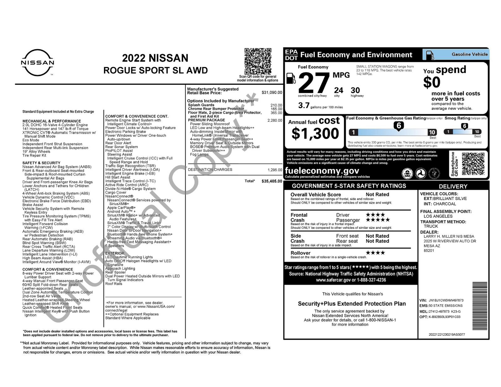 Used 2022 Nissan Rogue Sport SL with VIN JN1BJ1CW5NW497873 for sale in Baxter, Minnesota