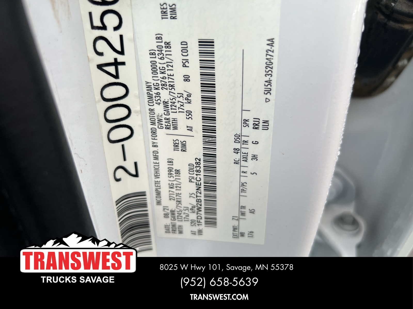 Used 2022 Ford F-250 Super Duty XL with VIN 1FD7W2BT2NEC18382 for sale in Minneapolis, Minnesota