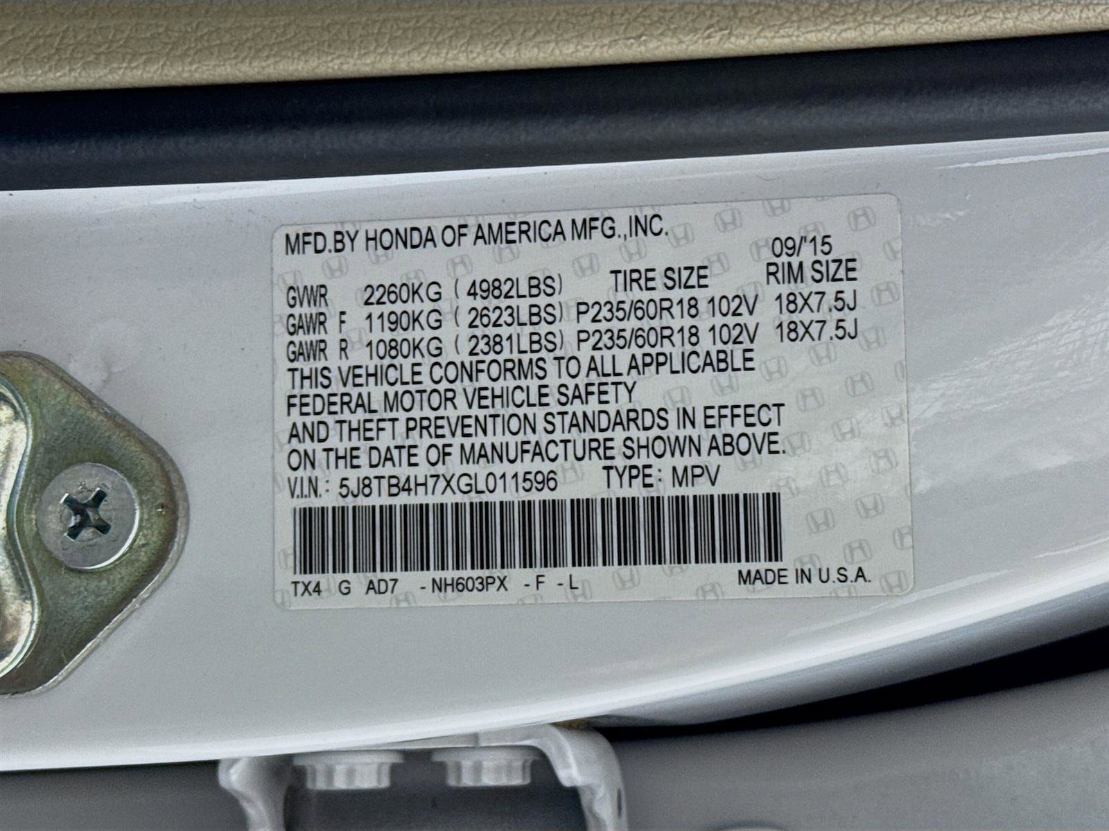 2016 Acura RDX Advance photo 32