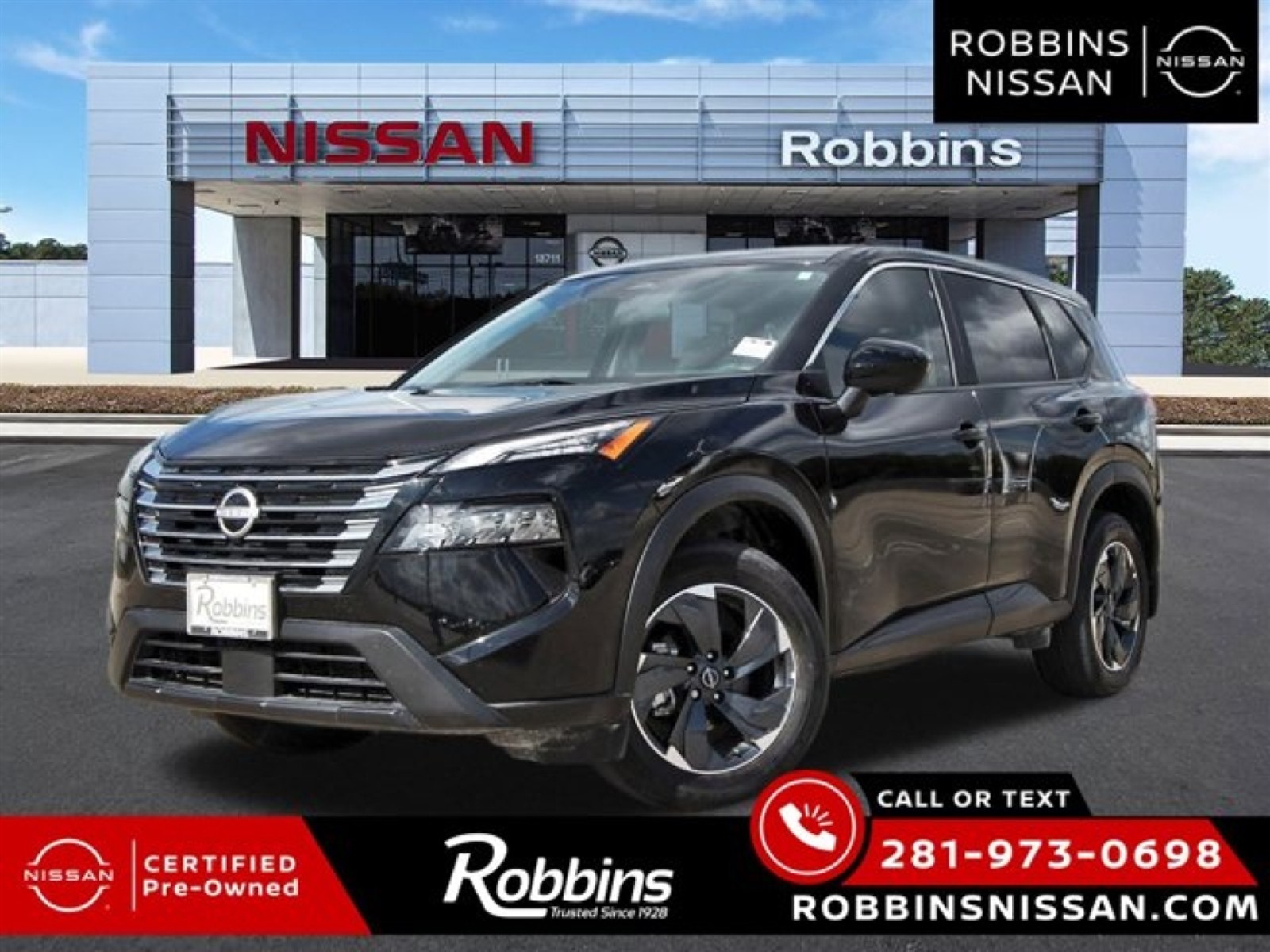 2024 Nissan Rogue SV Black at Robbins Nissan