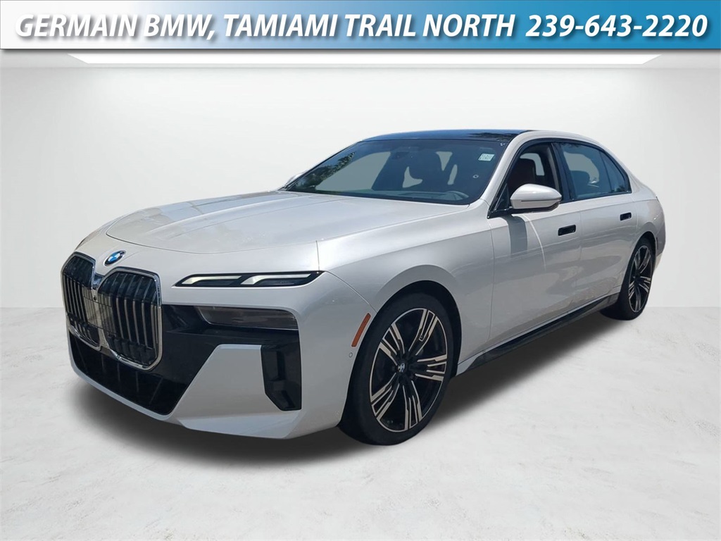 New 2025 White Metallic BMW 740i image 1