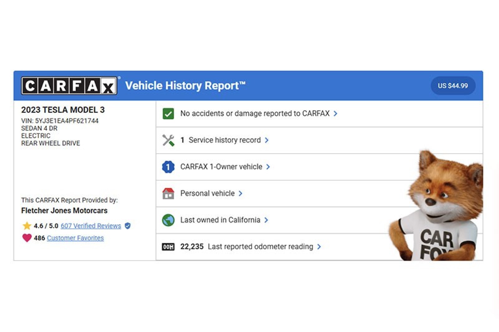 Used 2023 Tesla Model 3 Base with VIN 5YJ3E1EA4PF621744 for sale in Newport Beach, CA