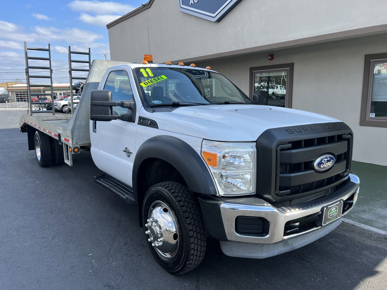 PreOwned 2011 Ford F550 Diesel 14ft Flatbed XL Regular Cab ChassisCab